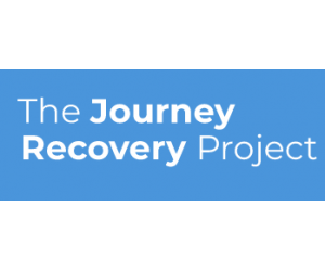 The Journey Recovery Project written in white on a light blue background